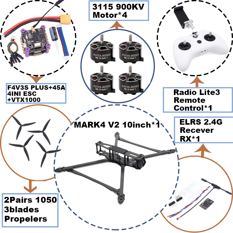 MARK4 V2 Drone FPV da 10 Polli - Radiomaster Ranger 2.4Ghz Elrs Module recensione e prezzo