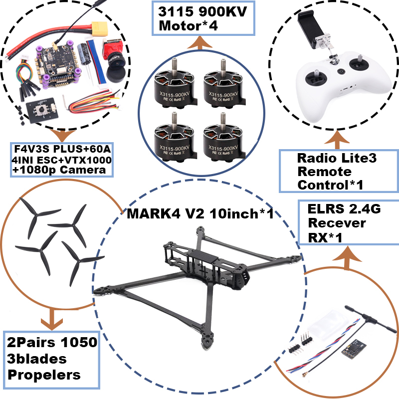 MARK4 V2 Drone FPV da 10 Polli - Radiomaster Ranger 2.4Ghz Elrs Module recensione e prezzo